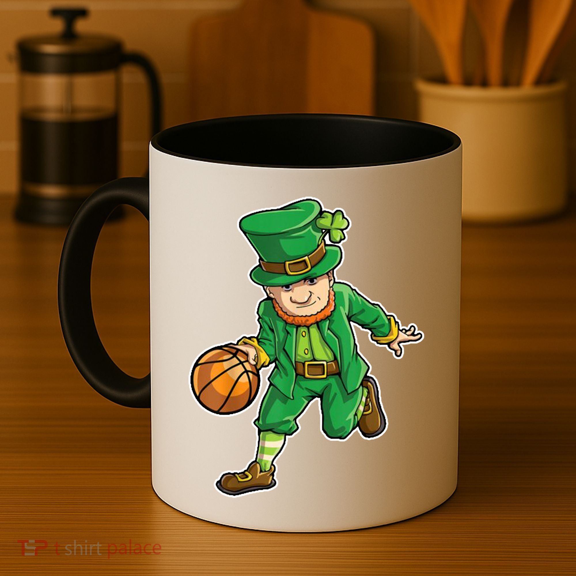 Leprechaun Basketball Player St Patrick's Day Coffee Mug
