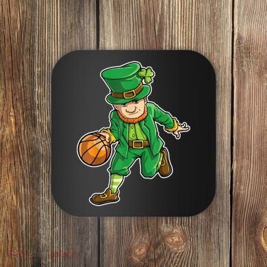 Leprechaun Basketball Player St Patrick's Day Coaster
