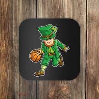 Leprechaun Basketball Player St Patrick's Day Coaster thumb 0