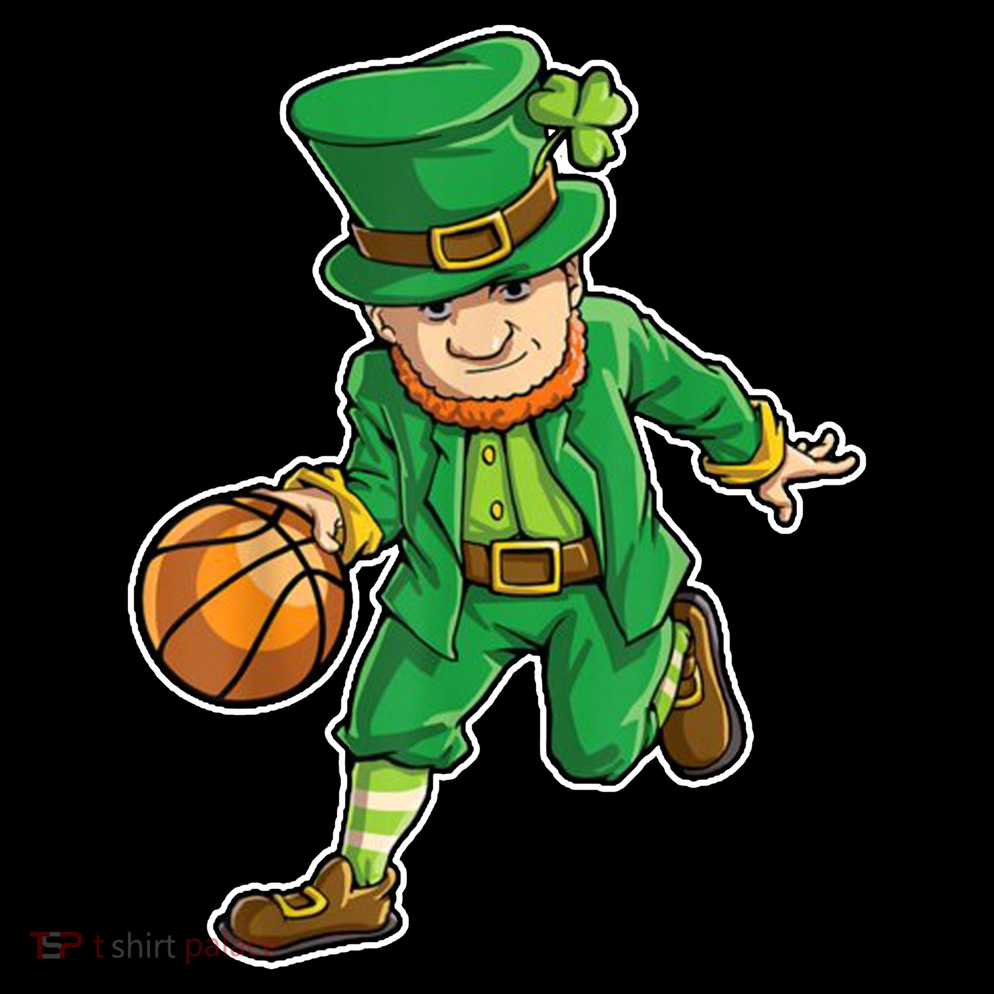 Leprechaun Basketball Player St Patrick's Day Coaster