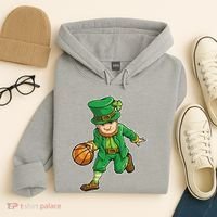 Leprechaun Basketball Player St Patrick's Day Hoodie thumb 4