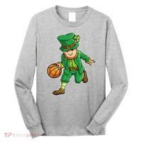 Leprechaun Basketball Player St Patrick's Day Long Sleeve Shirt thumb 0