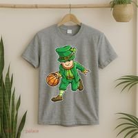 Leprechaun Basketball Player St Patrick's Day T-Shirt thumb 2