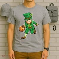 Leprechaun Basketball Player St Patrick's Day T-Shirt thumb 6