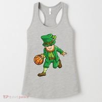 Leprechaun Basketball Player St Patrick's Day Women's Tank Top thumb 0