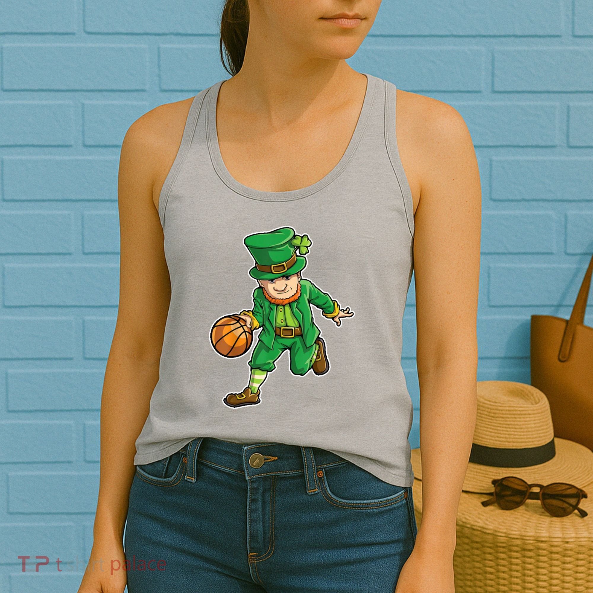 Leprechaun Basketball Player St Patrick's Day Women's Tank Top