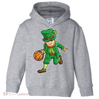 Leprechaun Basketball Player St Patrick's Day Toddler Hoodie