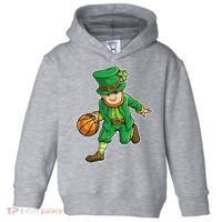 Leprechaun Basketball Player St Patrick's Day Toddler Hoodie thumb 0