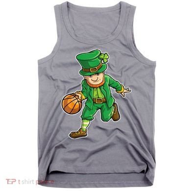 Leprechaun Basketball Player St Patrick's Day Tank Top