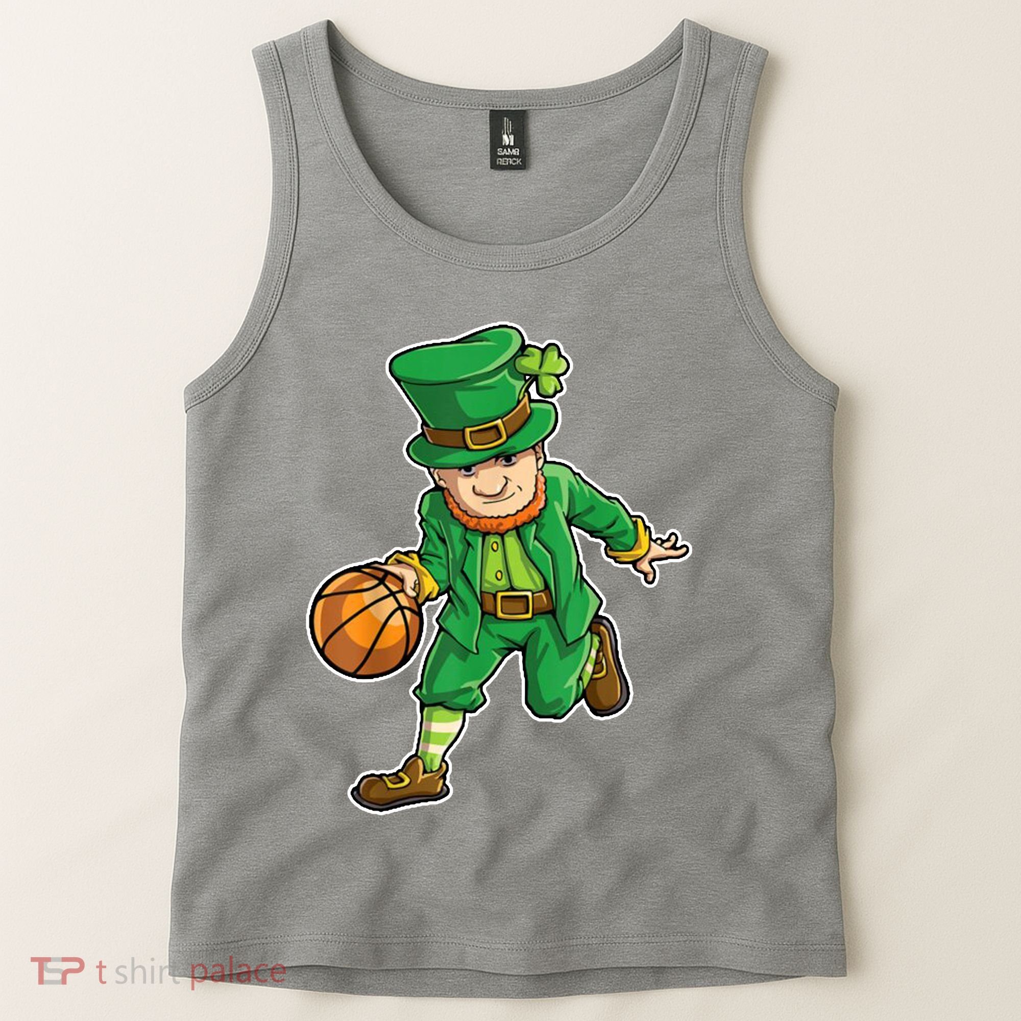 Leprechaun Basketball Player St Patrick's Day Tank Top