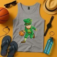 Leprechaun Basketball Player St Patrick's Day Tank Top thumb 4