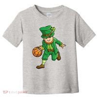 Leprechaun Basketball Player St Patrick's Day Toddler T-Shirt thumb 0