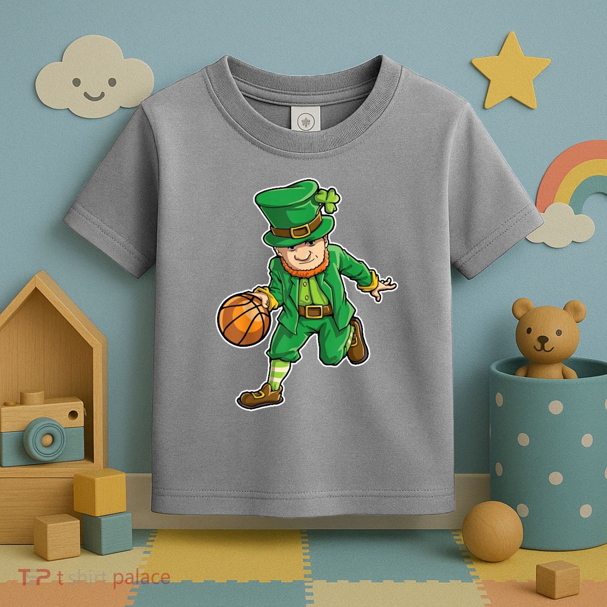 Leprechaun Basketball Player St Patrick's Day Toddler T-Shirt