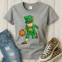 Leprechaun Basketball Player St Patrick's Day Women's T-Shirt thumb 3