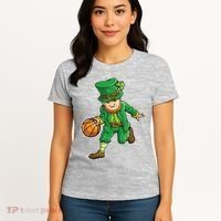 Leprechaun Basketball Player St Patrick's Day Women's T-Shirt thumb 4