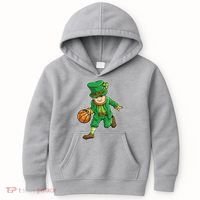 Leprechaun Basketball Player St Patrick's Day Kids Hoodie thumb 0