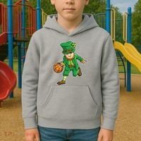 Leprechaun Basketball Player St Patrick's Day Kids Hoodie thumb 2