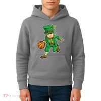 Leprechaun Basketball Player St Patrick's Day Kids Hoodie thumb 4