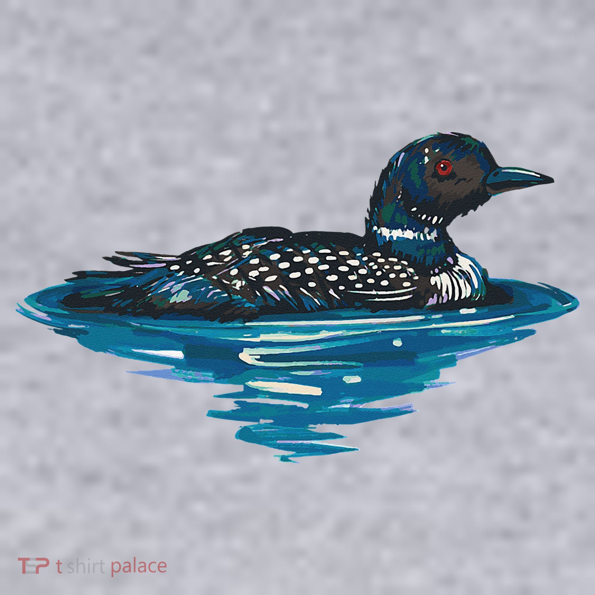 Loon Bird Painting Duck Lake Women's Sweatshirt