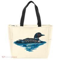 Loon Bird Painting Duck Lake Tote Bag thumb 0