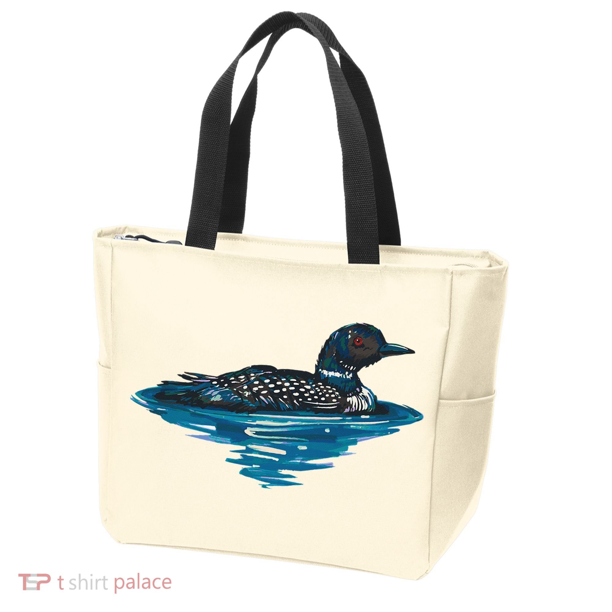 Loon Bird Painting Duck Lake Tote Bag