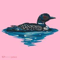 Loon Bird Painting Duck Lake Coaster thumb 2
