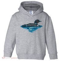 Loon Bird Painting Duck Lake Toddler Hoodie thumb 0