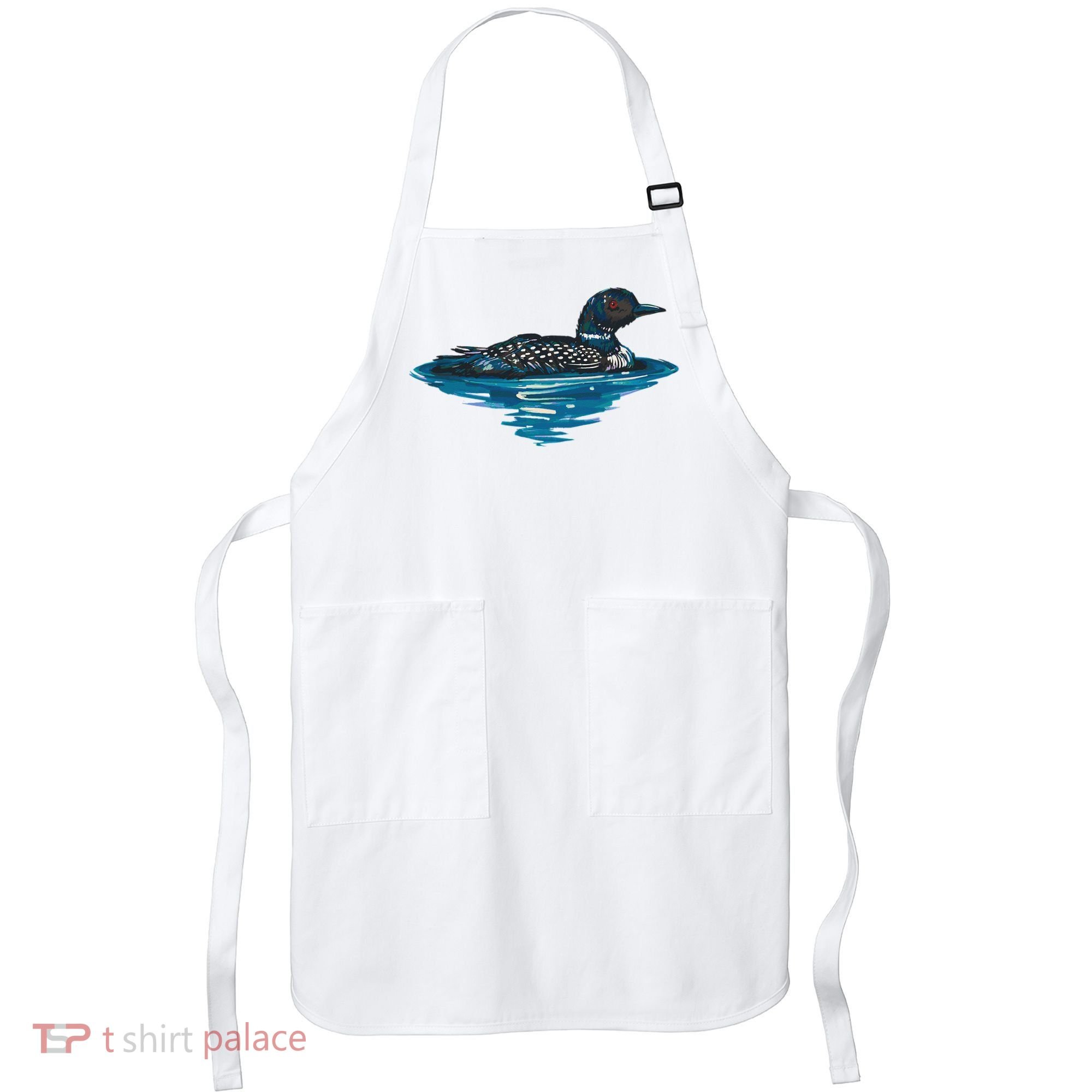 Loon Bird Painting Duck Lake Apron