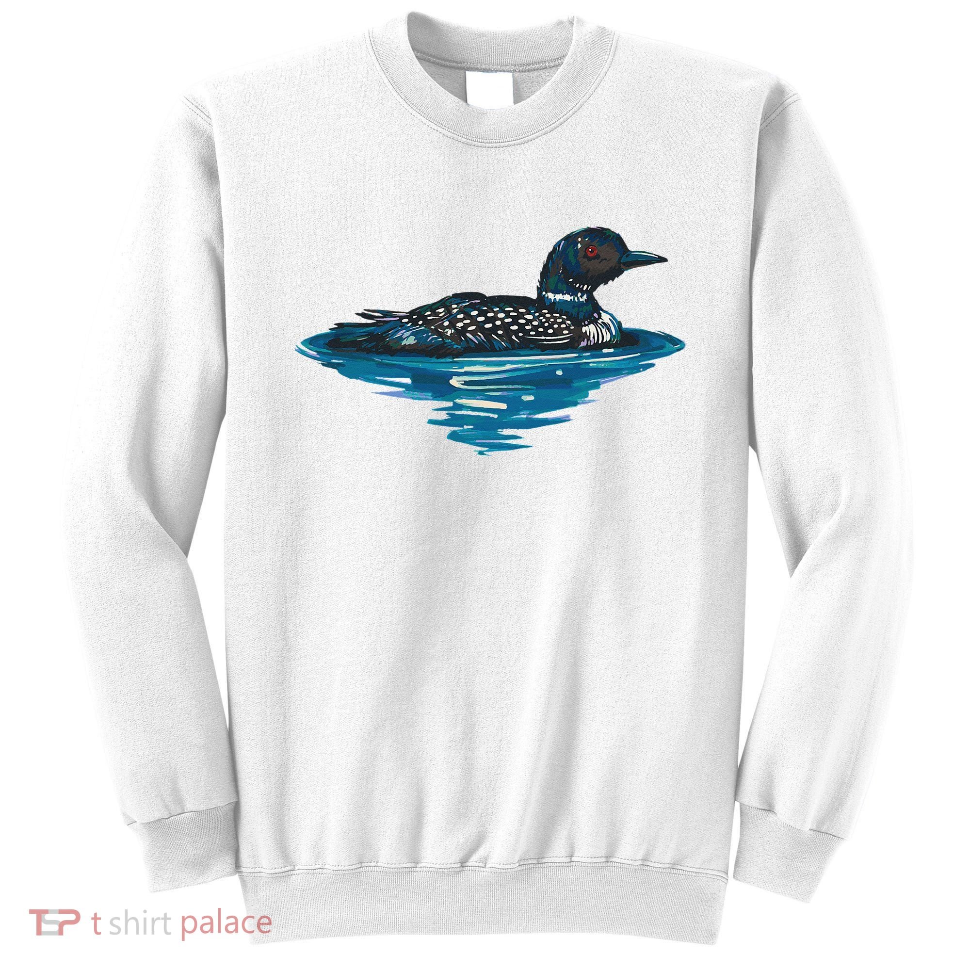 Loon Bird Painting Duck Lake Sweatshirt
