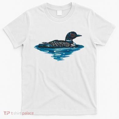 Loon Bird Painting Duck Lake T-Shirt