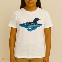 Loon Bird Painting Duck Lake T-Shirt thumb 4