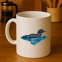 Loon Bird Painting Duck Lake Coffee Mug thumb 4