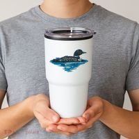 Loon Bird Painting Duck Lake Tumbler thumb 2