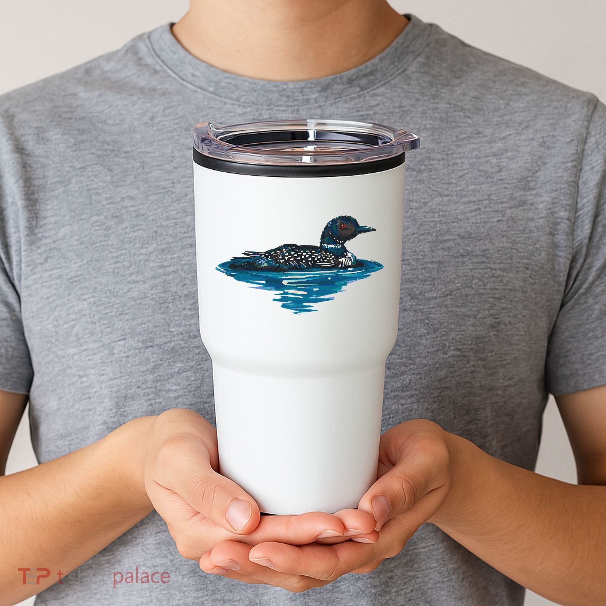 Loon Bird Painting Duck Lake Tumbler