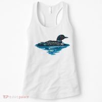 Loon Bird Painting Duck Lake Women's Tank Top thumb 0