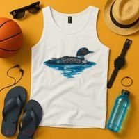 Loon Bird Painting Duck Lake Tank Top thumb 4