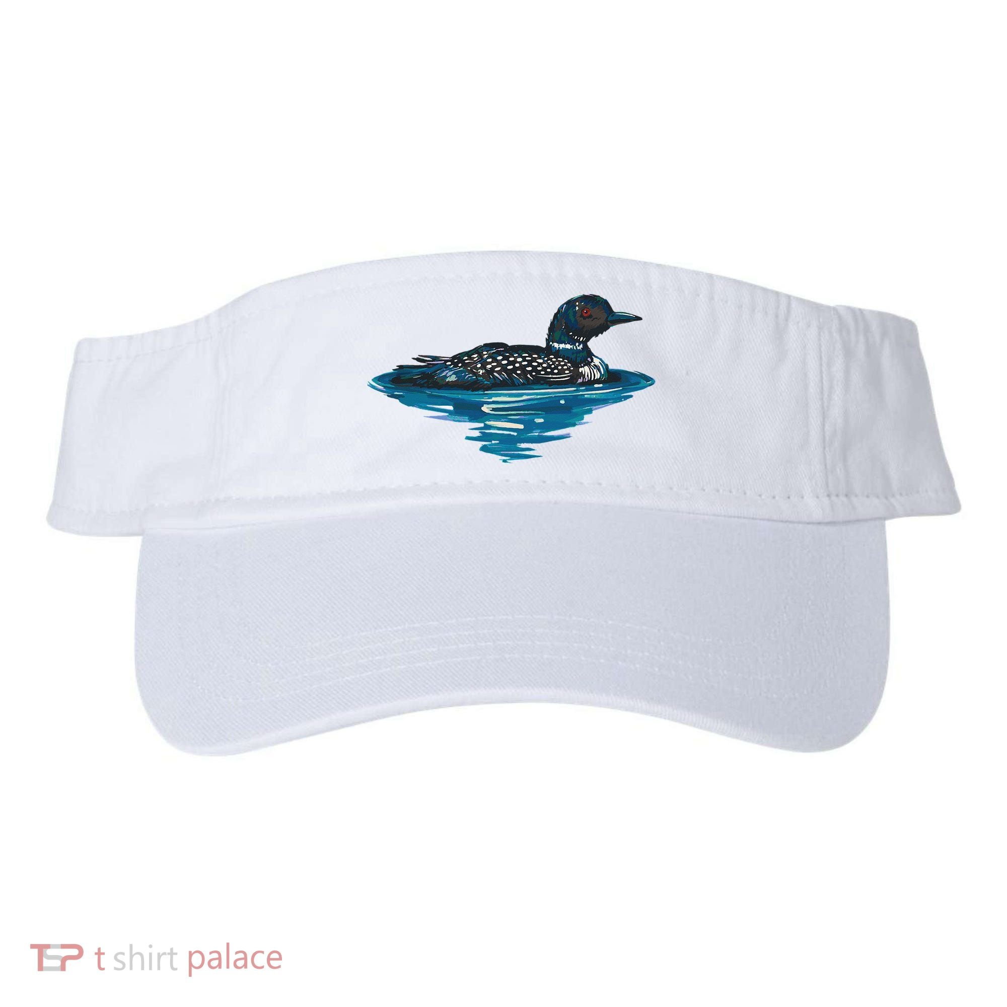 Loon Bird Painting Duck Lake Visor