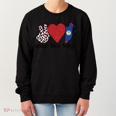 Love Belize Proud Belizean Flag Belizean Roots Meaningful Gift Women's Sweatshirt