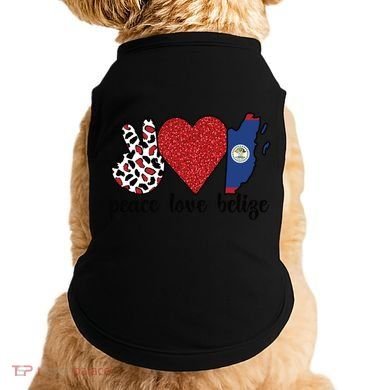 Love Belize Proud Belizean Flag Belizean Roots Meaningful Gift Doggie Tank