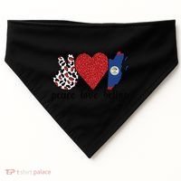 Love Belize Proud Belizean Flag Belizean Roots Meaningful Gift USA-Made Doggie Bandana thumb 0