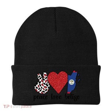 Love Belize Proud Belizean Flag Belizean Roots Meaningful Gift Beanie