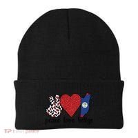 Love Belize Proud Belizean Flag Belizean Roots Meaningful Gift Beanie thumb 0