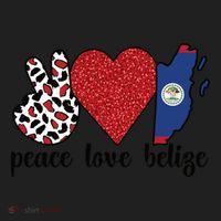 Love Belize Proud Belizean Flag Belizean Roots Meaningful Gift Golf Towel thumb 3