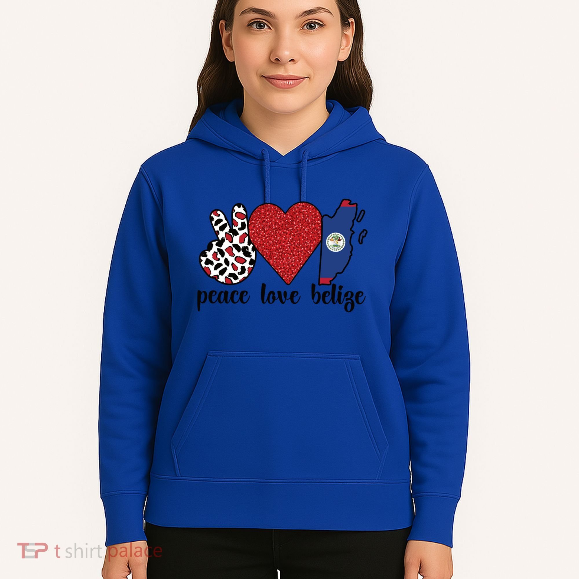 Love Belize Proud Belizean Flag Belizean Roots Meaningful Gift Hoodie