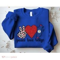 Love Belize Proud Belizean Flag Belizean Roots Meaningful Gift Sweatshirt thumb 2