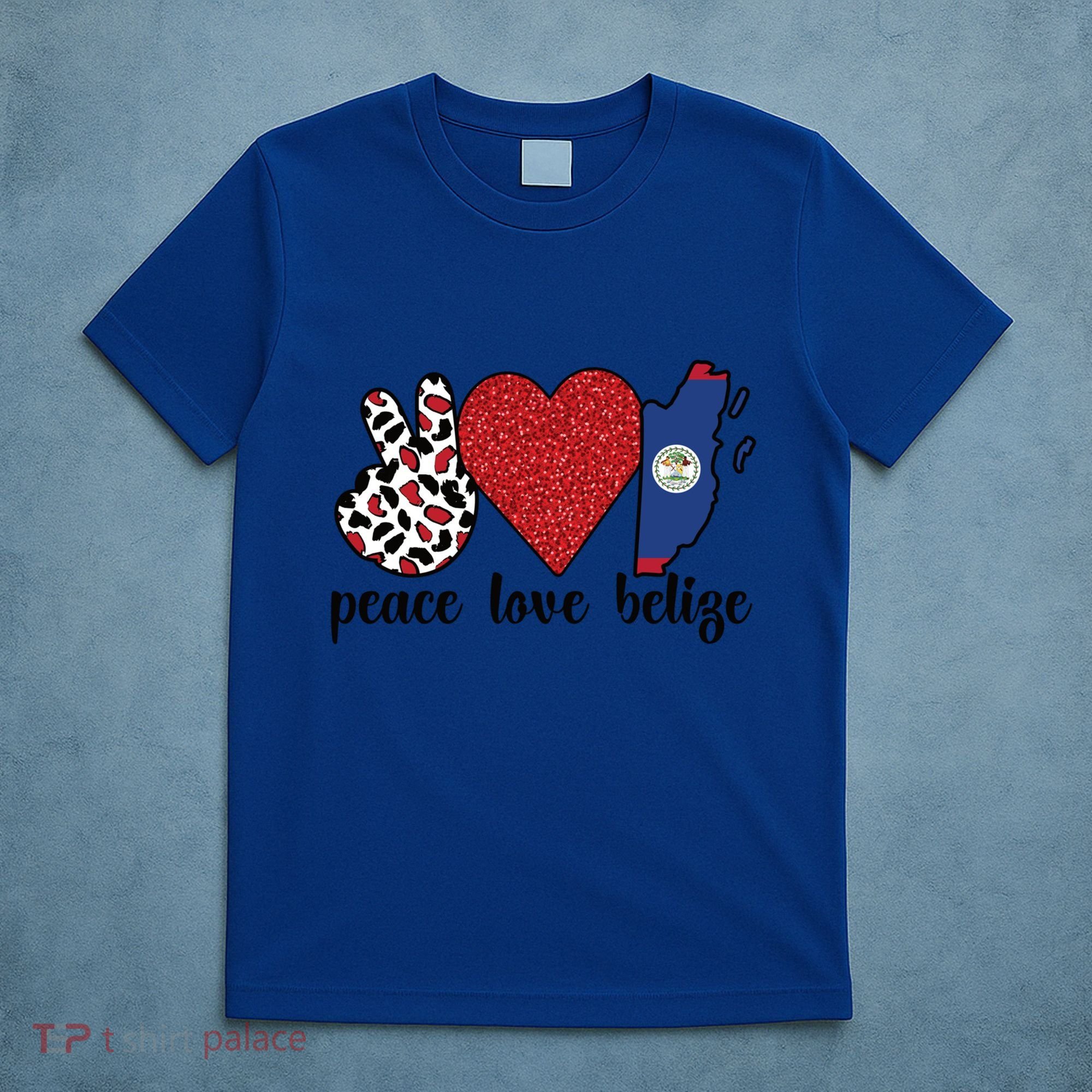 Love Belize Proud Belizean Flag Belizean Roots Meaningful Gift T-Shirt