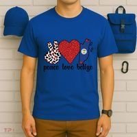 Love Belize Proud Belizean Flag Belizean Roots Meaningful Gift T-Shirt thumb 6