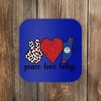 Love Belize Proud Belizean Flag Belizean Roots Meaningful Gift Coaster thumb 0