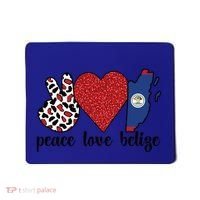 Love Belize Proud Belizean Flag Belizean Roots Meaningful Gift Mousepad thumb 0