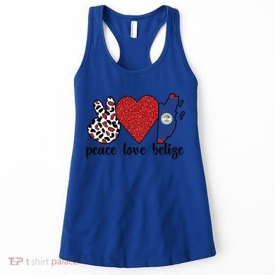 Love Belize Proud Belizean Flag Belizean Roots Meaningful Gift Women's Tank Top